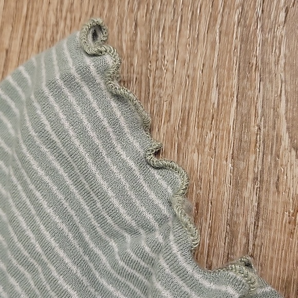 Green Striped Crop Top - Picture 3 of 3